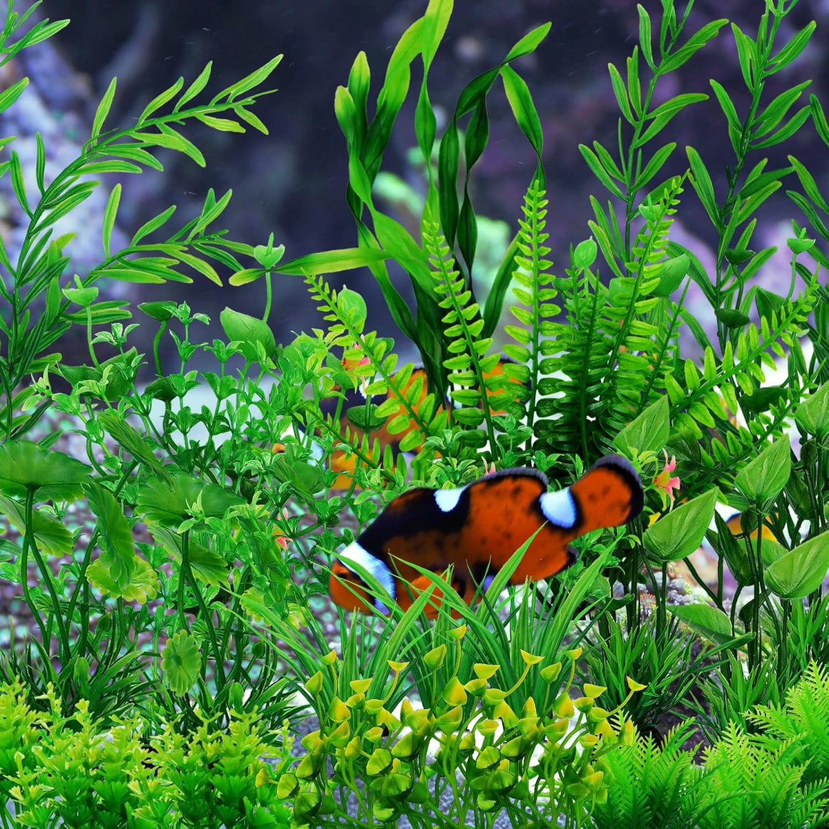 Fish Tank Accessories Aquarium Decorations Green Plants, 25pcs Green Fish Tank Decorations Plant, Aquarium Decor