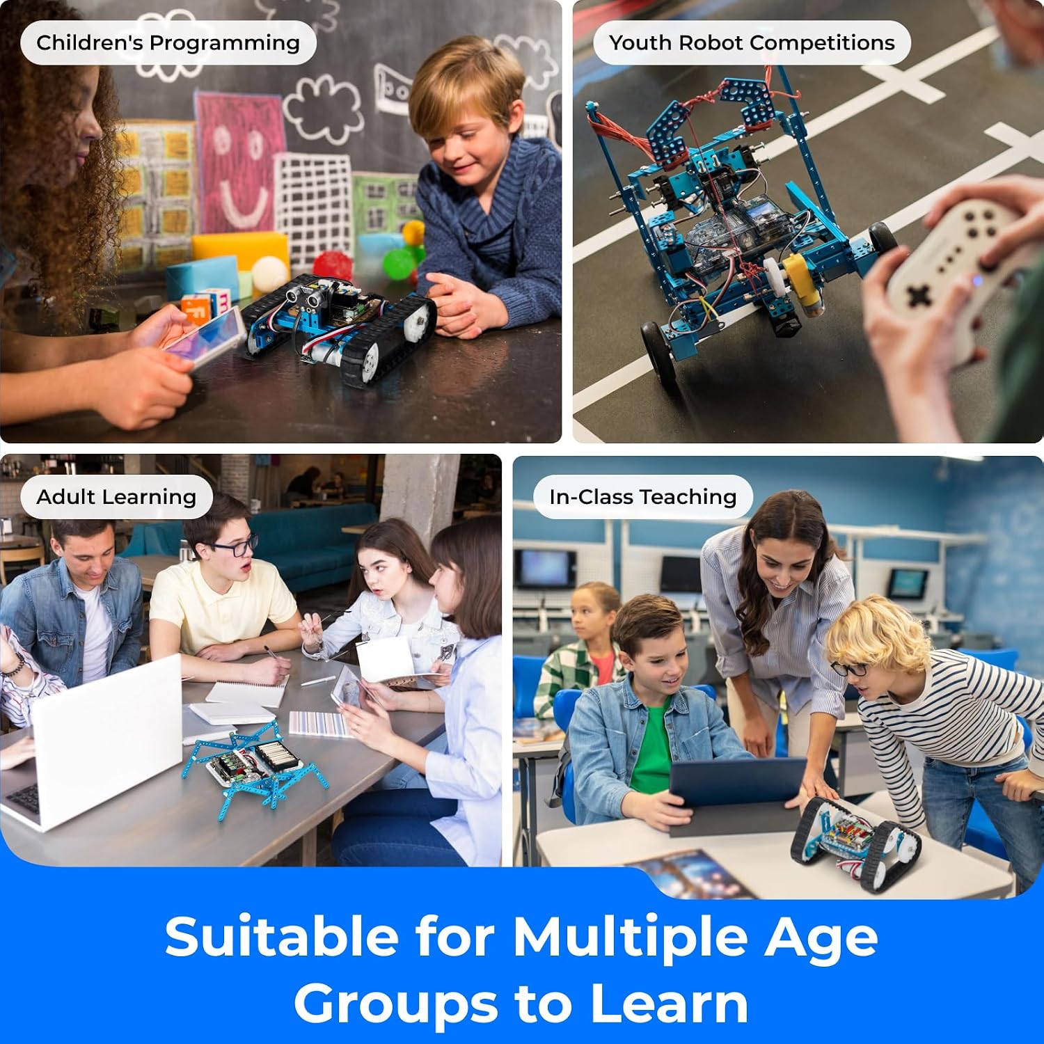 mBot Ultimate 10 in 1 Robot Building Kit for Teenagers & Adults | App Remote Control Robot Building Toys, Compatible