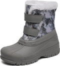 Girls Boys Waterproof Winter Snow Boots with Faux Fur Lining