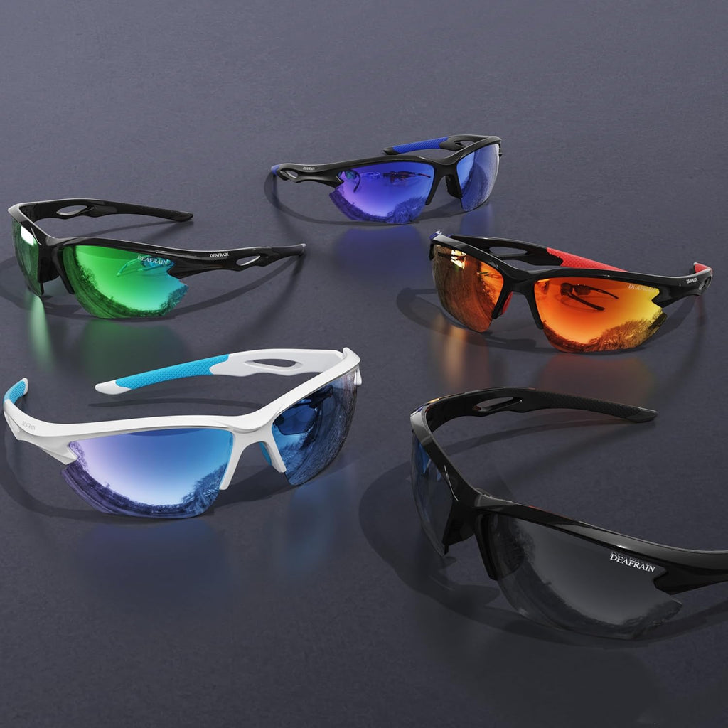 Sports Sunglasses Polarized for Men Women | Running Cycling Fishing, TR90 Unbreakable Frame, UV Protection, Z87