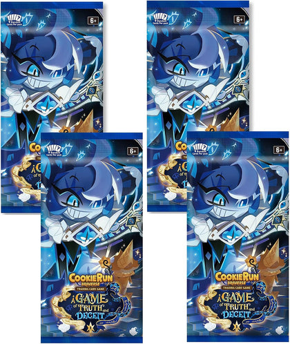 CookieRun TCG: A Game of Truth & Deceit - 4 Booster Pack Bundle - Braverse Trading Card Game, Strategy Play & Battle