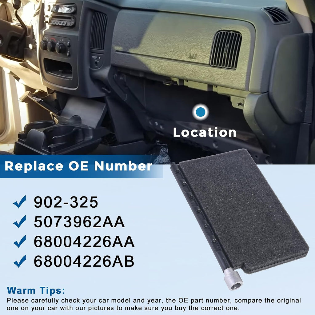 902-325 HVAC Blend Door Repair Kit Compatible with 2002-2010 Dodge Ram 1500 2500 3500 4500 5500 Replaces 68004226AA 68004226AB Recirculation