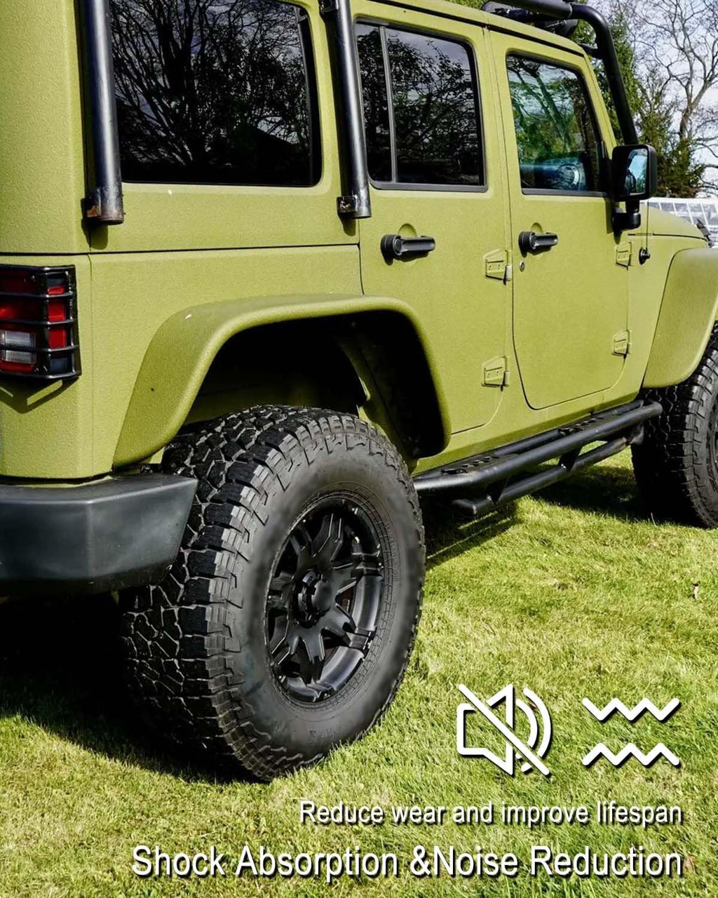 2 Pcs Front Upper Coil Spring Isolators Fit for Jeep Wrangler JK JKU