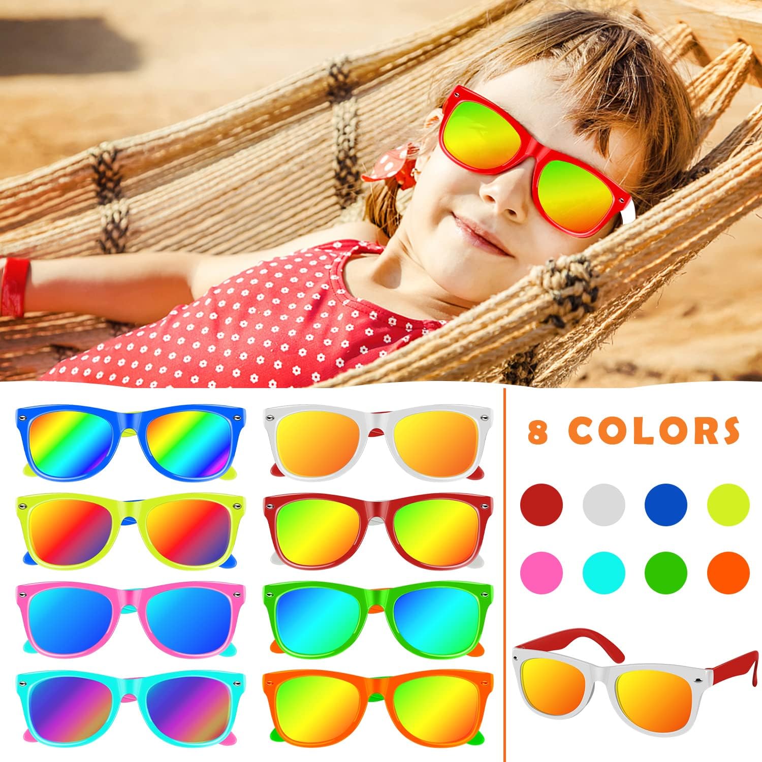 Kids Sunglasses Bulk,Toddler Sunglasses with UV400 Protection Kid Sunglasses Party Favors for Boys Girls Age 3-8