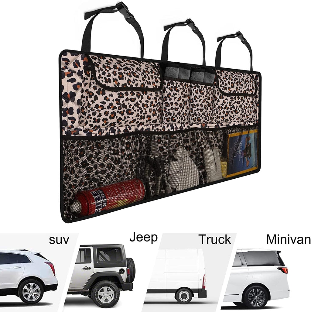 Car Trunk Organizer,Large Capacity Backseat Trunk Organizer(42"*18"),Collapsible Car Storage Bag with 8 Pocekt,Car