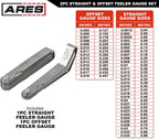 ARES 11043 2-Pc Feeler Gauge Set - Straight & Offset, SAE & Metric
