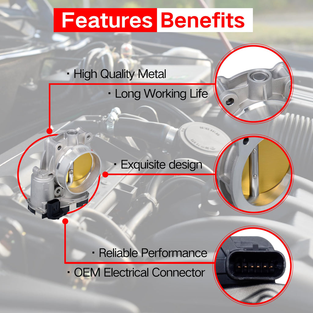 AdvanEX S20219 Throttle Body Assembly Compatible with Equinox Traverse