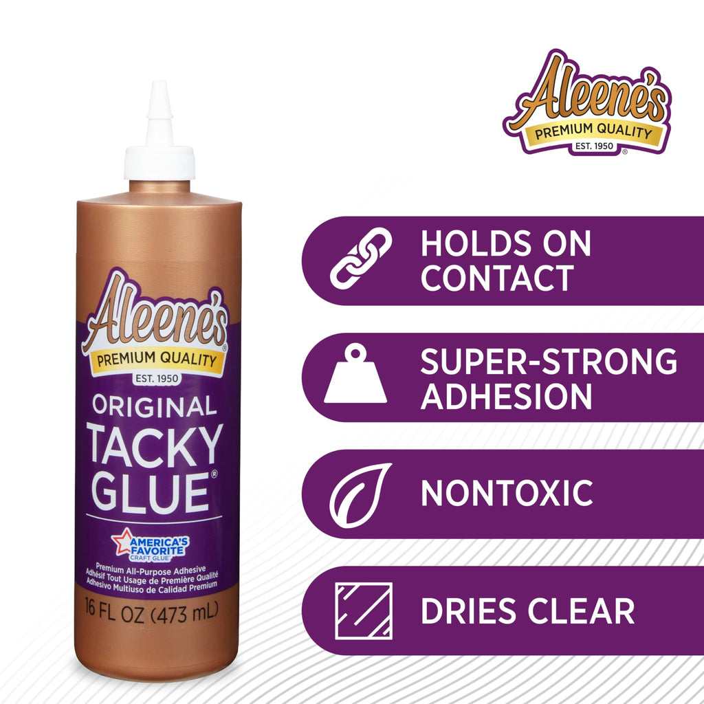 Original Tacky Glue, Perfect for Crafts and DIY Projects, Dries Fast and Clear, 16 fl oz 3-Pack