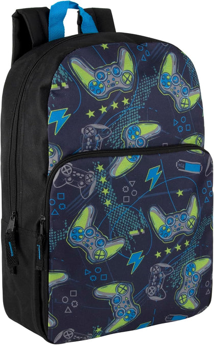 Fun School Backpack for Elementary Middle School Girls and Boys | 17 Inch Printed Backpacks for School Kids, Travel
