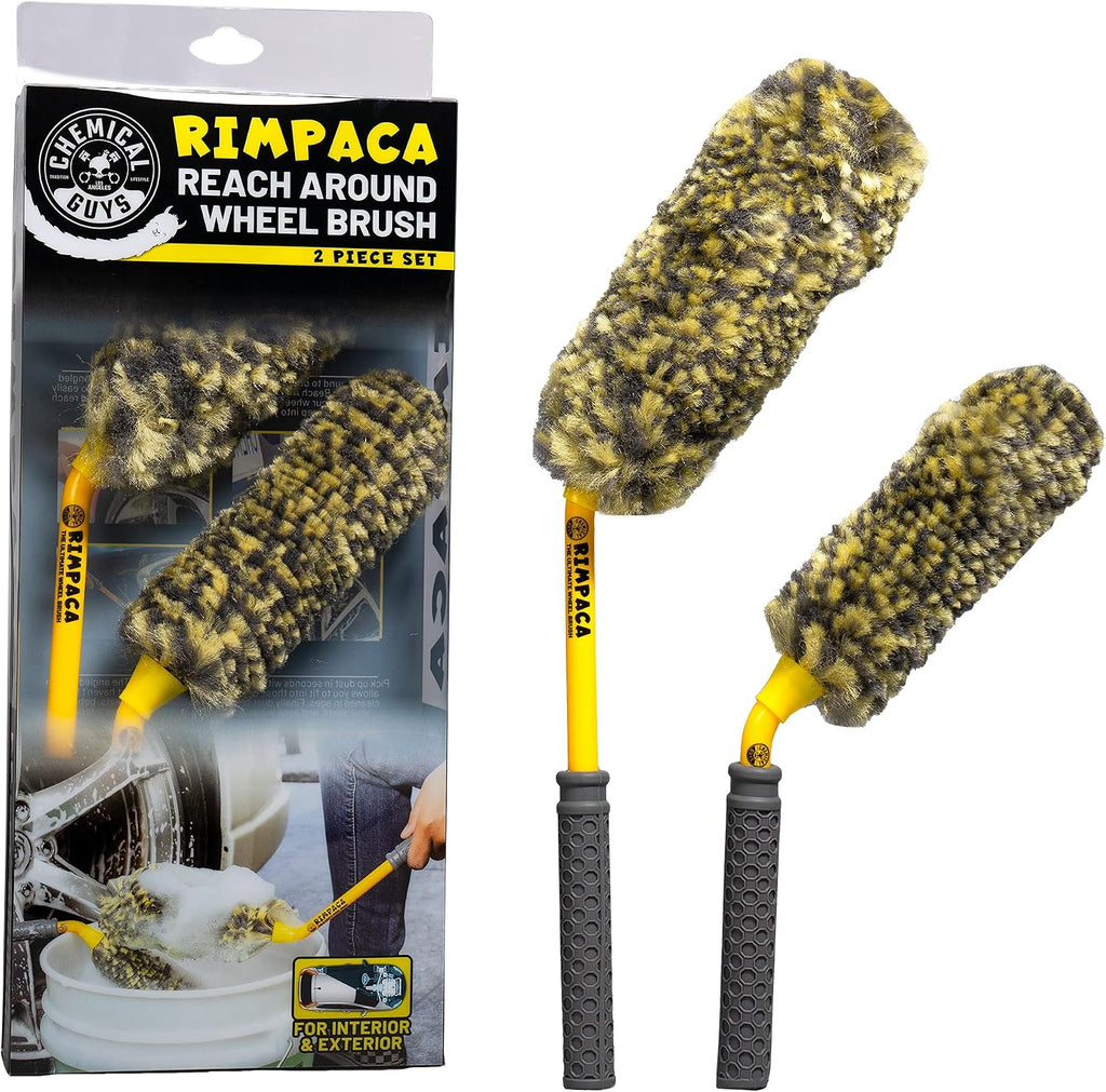 ACC615 Rimpaca Reach Around Ultimate 2 Piece Wheel Brush Set (Rimpaca Wheel Cleaners) | Long, soft brushes reach
