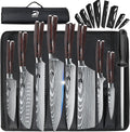 Chef Knife Sets with Roll Bag, 9 Pieces Professional Knife Set