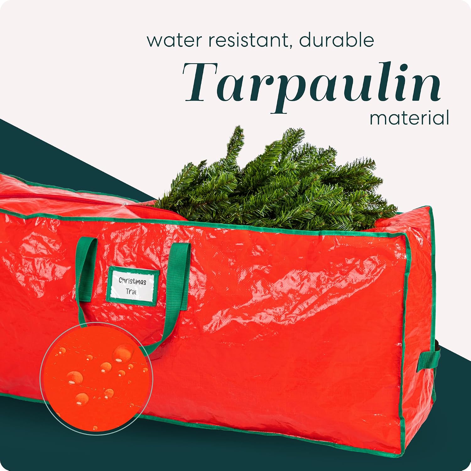 Christmas Tree Storage Bag - Stores 7.5 Foot Artificial Xmas Holiday Tree, Durable Waterproof Material, Zippered Bag