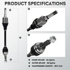ILONPA NEW Front Left CV Axle Shaft Assembly Driver Side CV Joint