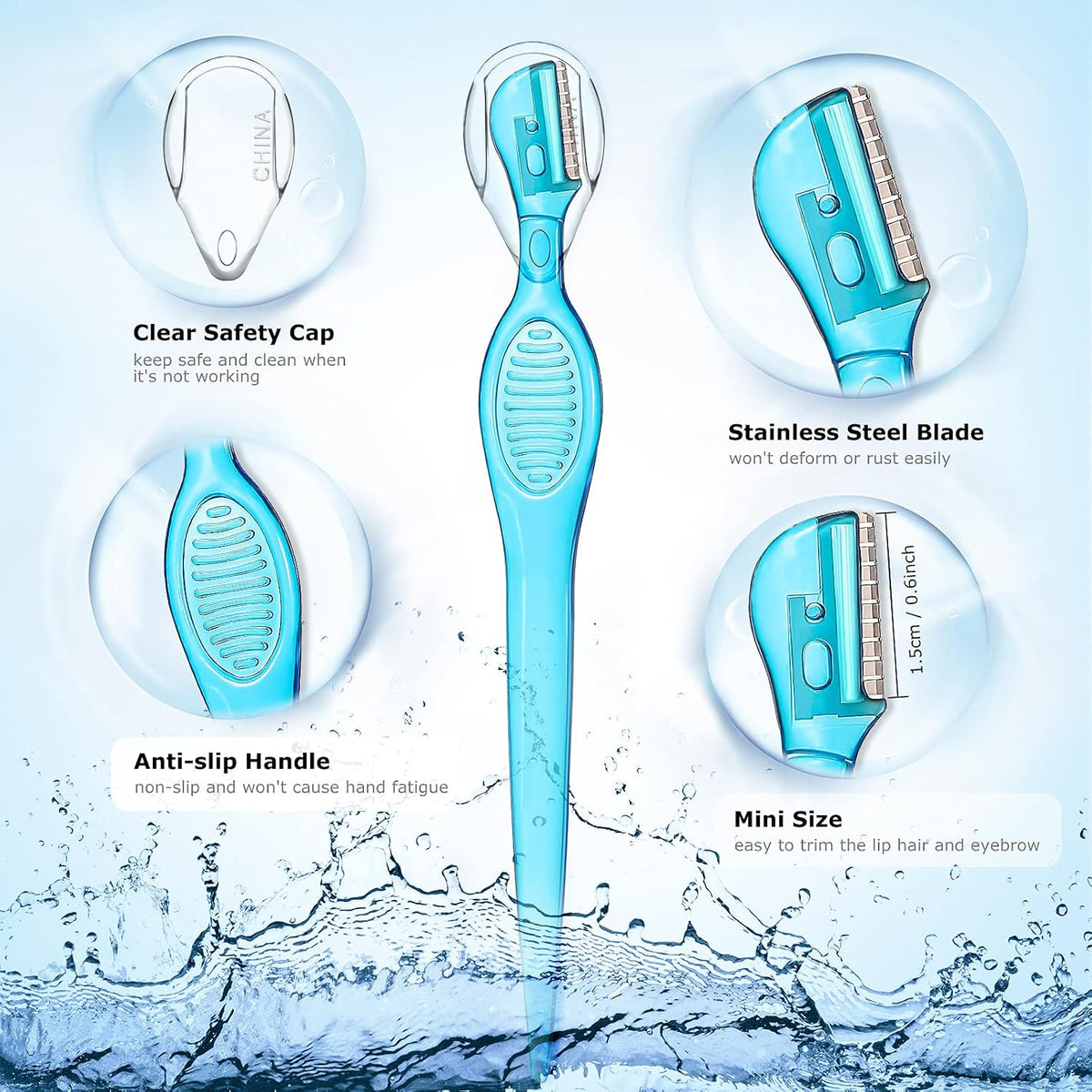 8 Pcs Eyebrow Razor for Women Small Face Razors Shaver Trimmer
