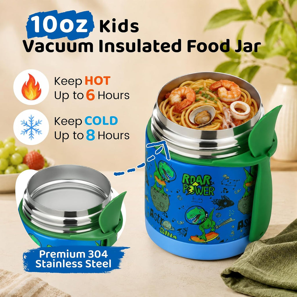 10oz Soup Thermo for Hot Food Kids Insulated Food Jar,Thermo Hot Food Lunch Container, Width Mouth Stainless Steel