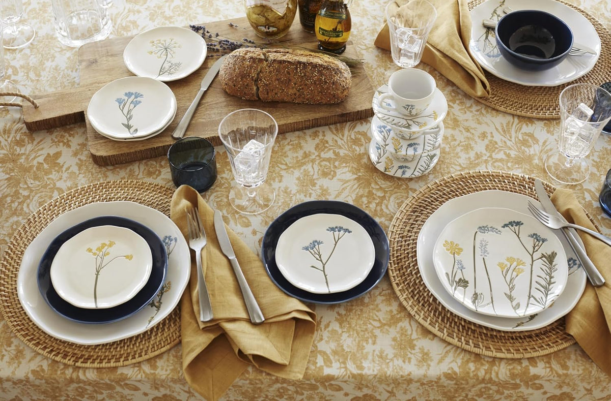 896612 Wildflowers 8-Piece Espresso Cups & Saucers Set