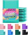 Teal Poly Bubble Mailers 10.5x16 10 Pack Usable 10.5x15