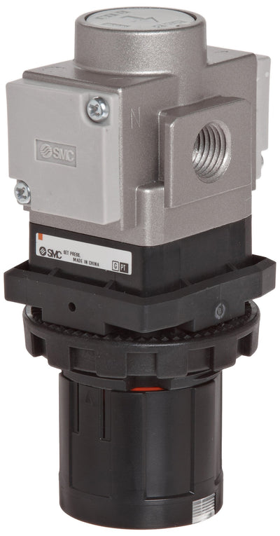 SMC ARG20-N01G1-Z Regulator with Gauge in Handle, Relieving type, 7.25 - 123 psi Set Pressure Range, 28 scfm, Gauge in Handle, 1/8" NPT