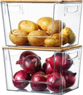 Pantry Organizers Storage, 2 Pack Large Clear Storage Bins for Onion, Potato, Garlic, Canned Food, Organizer Bins for