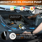 FACFUEL Electric Oil Extractor Pump, Dipstick Engine Oil Change Pump 12V
