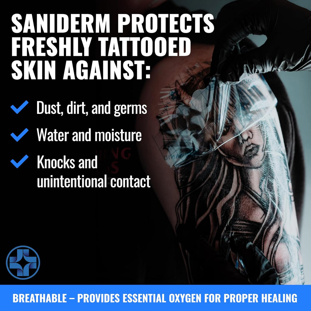 Tattoo Aftercare Bandage 3 Sheets - 8 x 10 Inch Large Pack