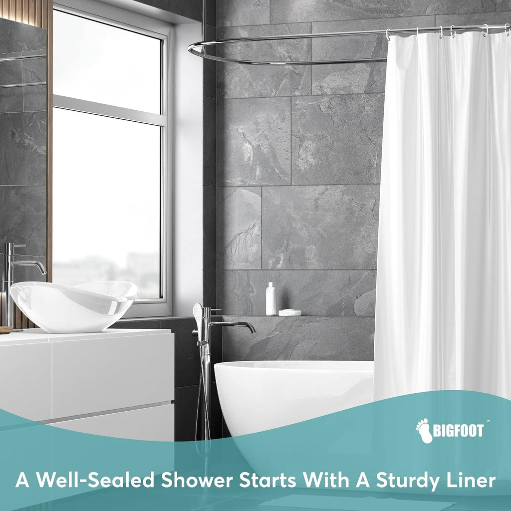 Shower Curtain – 72 x 72 Fabric Premium Shower Curtain with Rustproof Metal Grommet and 3 Magnetic Weights – Odor