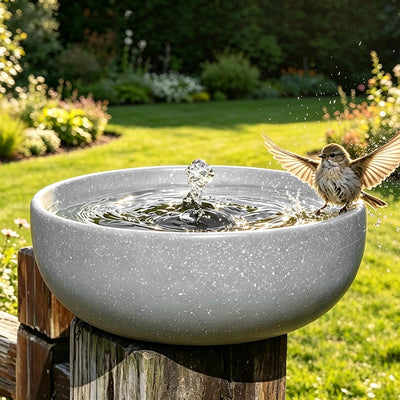 11.2" Solar Bird Bath Fountain for Outdoors,Bird Bath for Outside