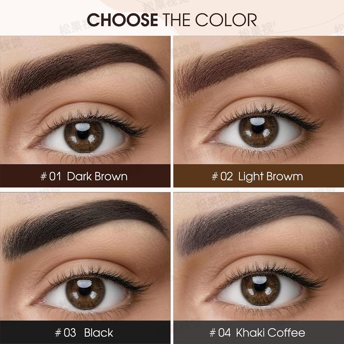 2 Pack Eyebrow Pencil with Dual Ends - Dark Brown #1