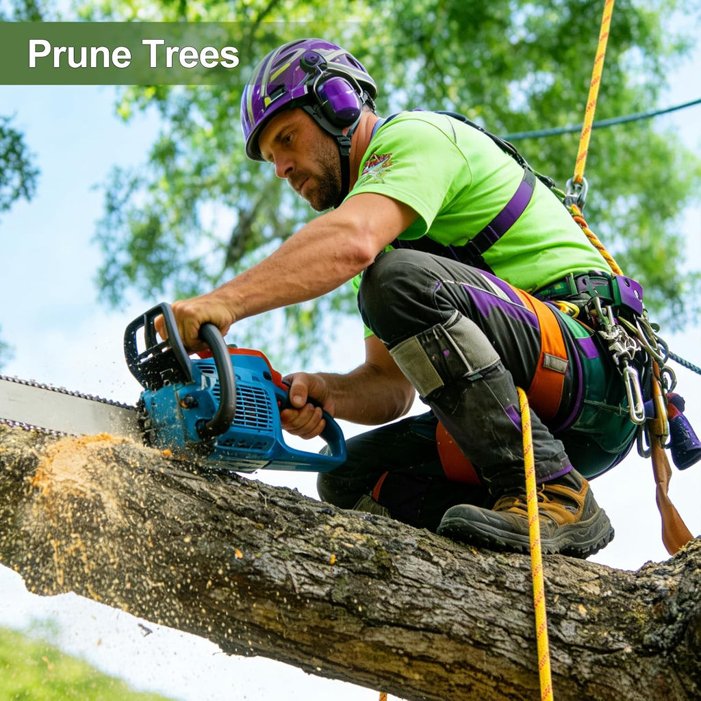 Static Climbing Rope - 12mm High Strength Arborist Rope 32FT for Outdoor Rappelling, Swing, Rigging, Tree Work