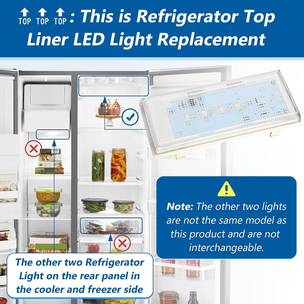 2026 Refrigerator Main Led Light in Fridge for Whirlpool WRS325FDAM02