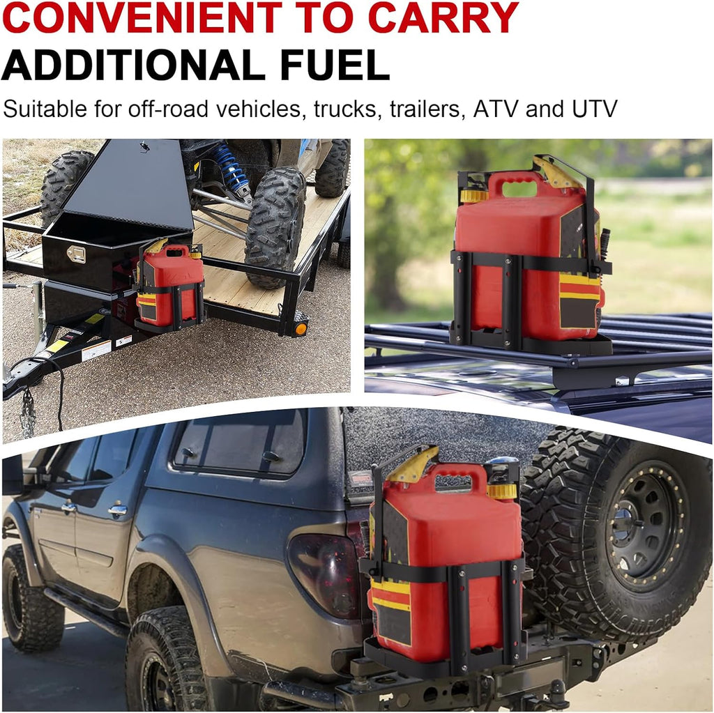 5 Gallon Gas Can Holder Compatible with SureCan Gas Can | Metal Steel Fuel Container Mount Bracket