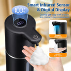 Automatic Foam Soap Dispenser Touchless Rechargeable, 350ml Black