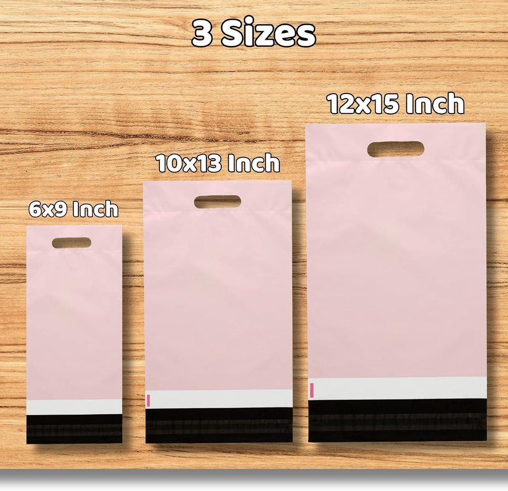 Pink Poly Mailers, 6x9, 100 Pack, Shipping Bags for Clothing