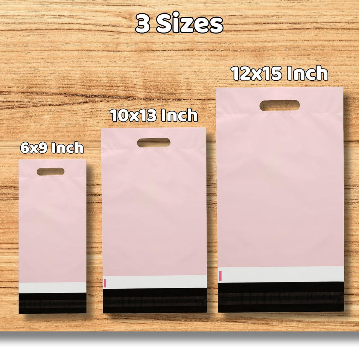Pink Poly Mailers, 6x9, 100 Pack, Shipping Bags for Clothing