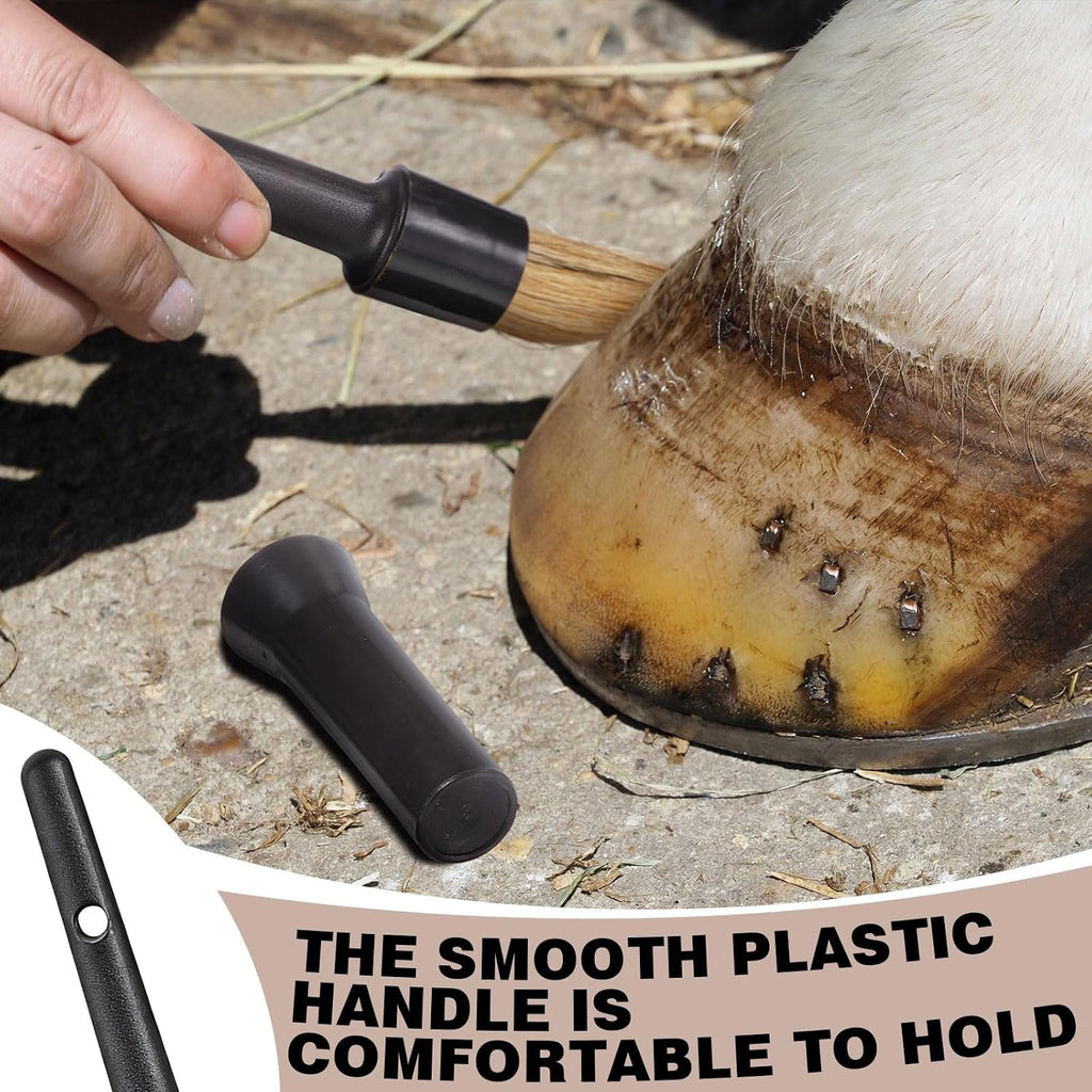 2 Set Hoof Oil Brush with Cap Soft Horse Face Cleaning Brush