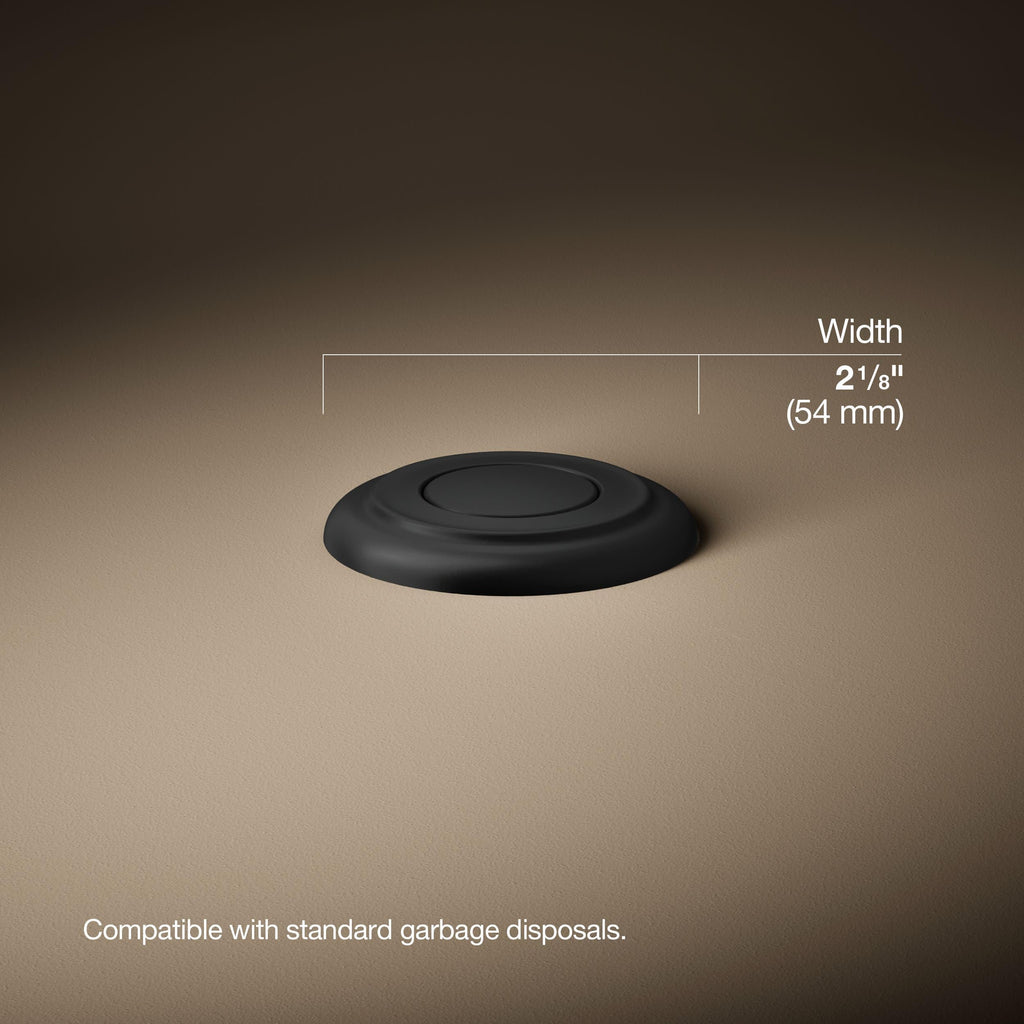 KOHLER 35725-BL K-35725-BL Garbage Disposal Air Switch Button, Matte Black