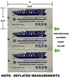330 count 4x8 Airdefender air pillows 40 gallon 5.33 cubic feet void fill cushioning shipping packing package