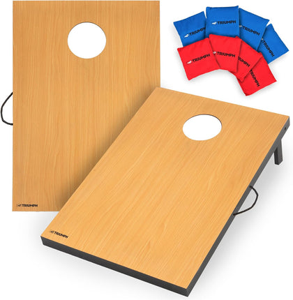 Triumph Tournament 2' x 3' Cornhole Set with 8 All-Weather Bean Bags – Durable Tailgate Game Boards for Backyard