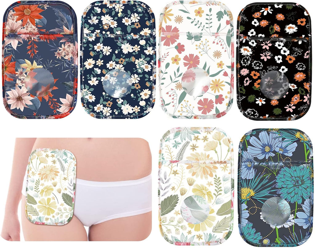 6 Pcs Ostomy Bag Covers for Women Men, Waterproof Shower Cover
