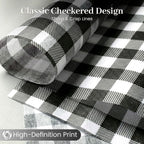 100 Sheets Black and White Checkered Tissue Paper, 10 X 14 inches