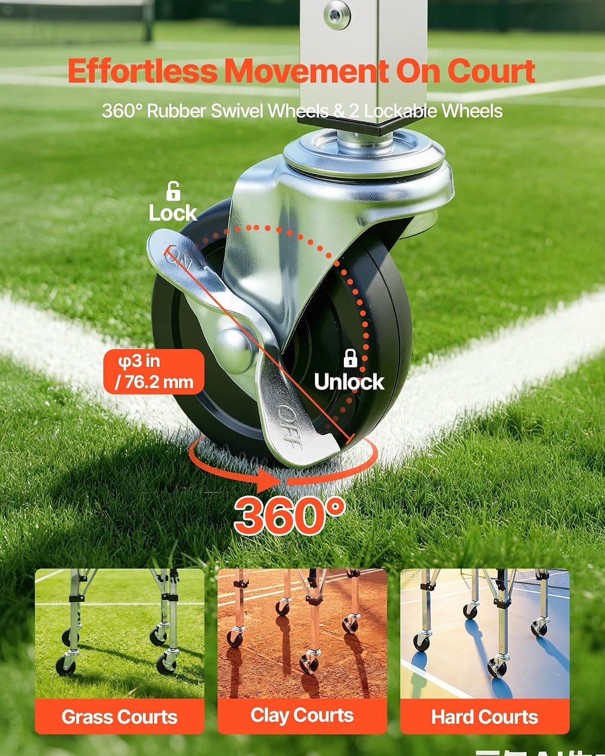 Tennis & Pickleball Hopper Holds 200/175/150/120 Balls, 3-in-1 Tennis Foldable Pickleball Basket Cart for Easy
