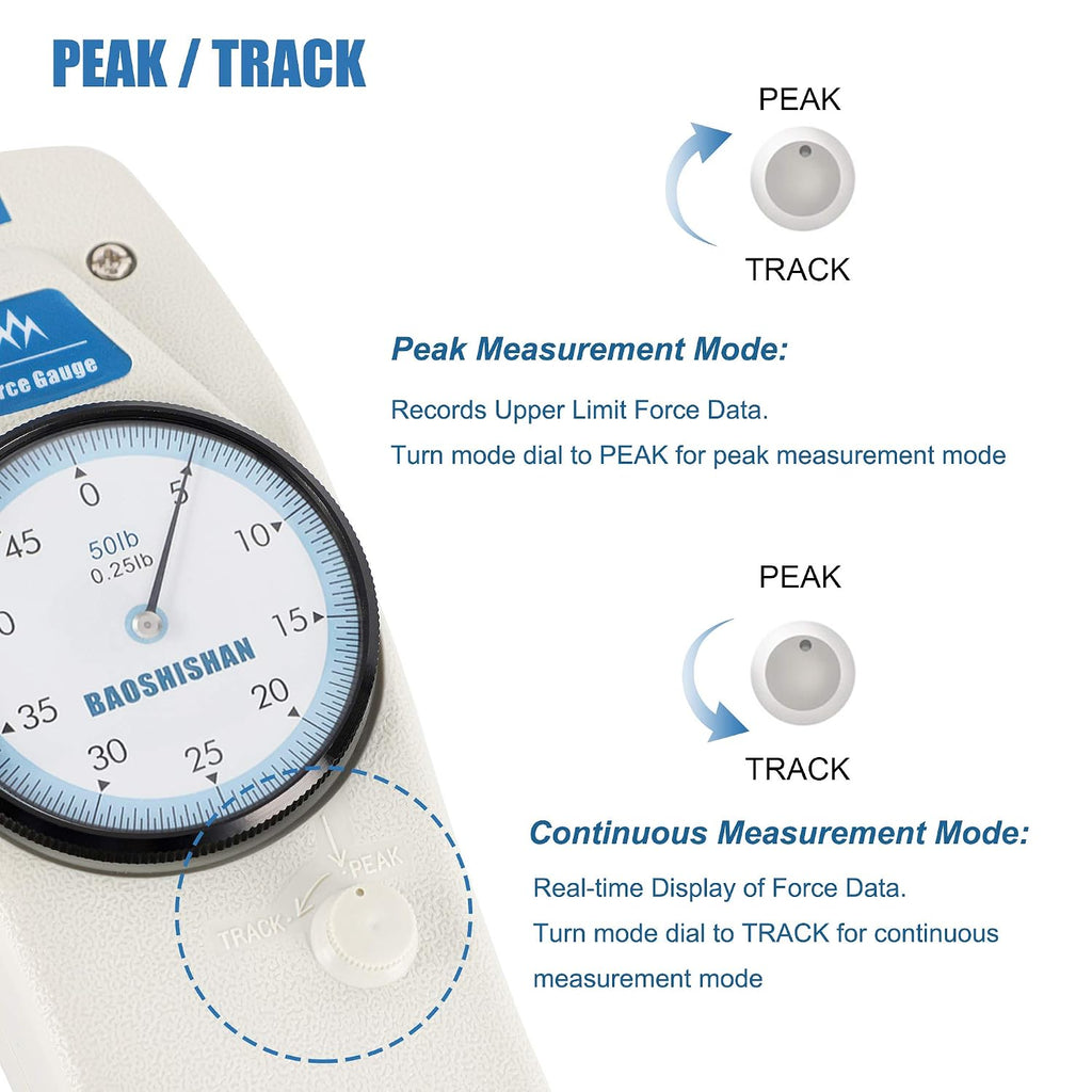 BAOSHISHAN 50lb Push Pull Force Gauge with Calibration Certificate