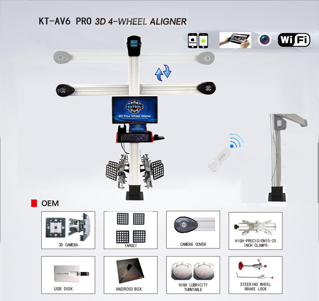 3D Wheel Alignment Machine Wheel Aligner Work On Post & Scissor Lift