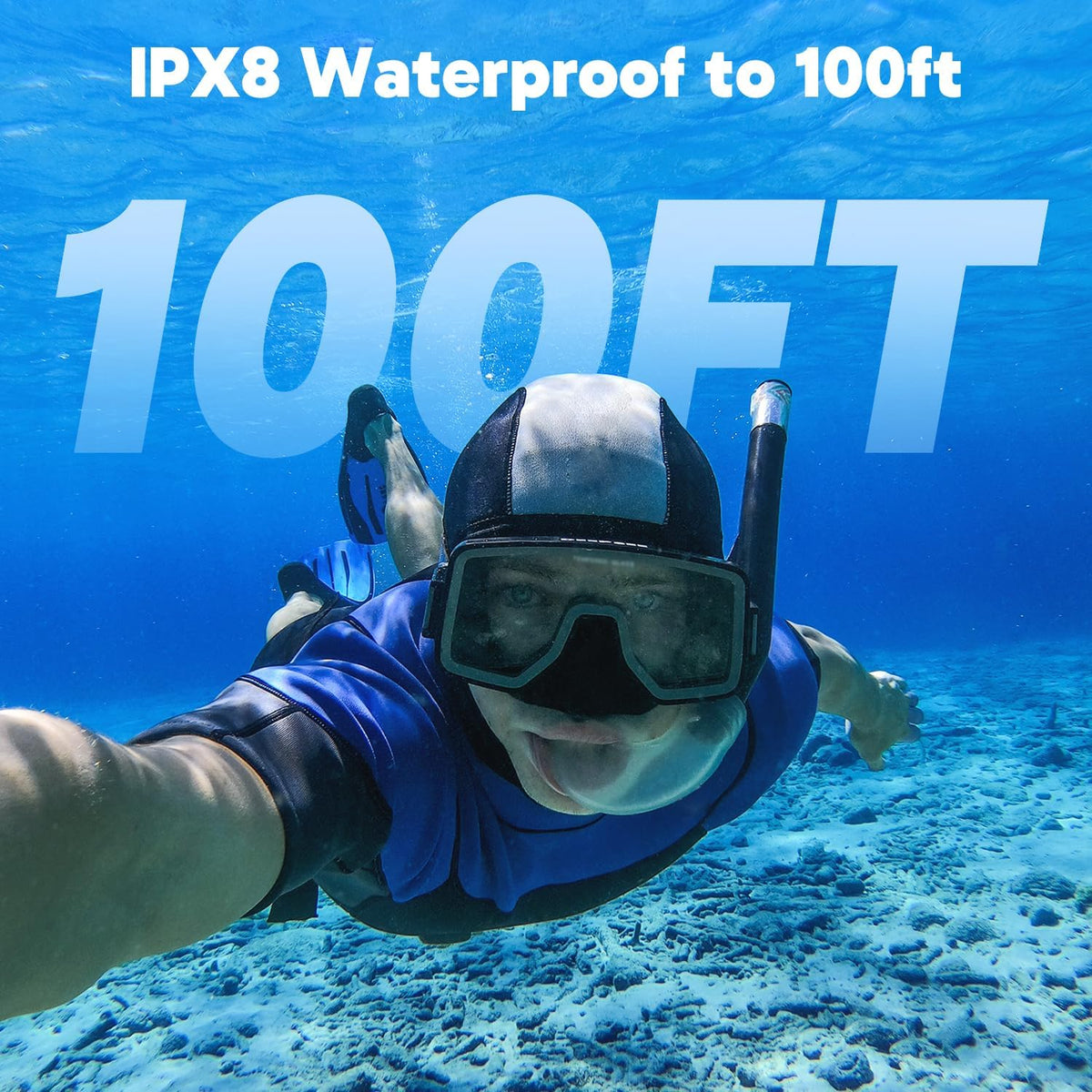 4K Action Camera - Vision 3 Underwater Waterproof Camera | 20MP Photo 4X Zoom 170° Wide Angle Remote Control WiFi