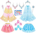 Princess Dress Up Clothes for Little Girls Toddlers Princess Dress Up Shoes | Princess Cape Tutu Shoes Crown Wand