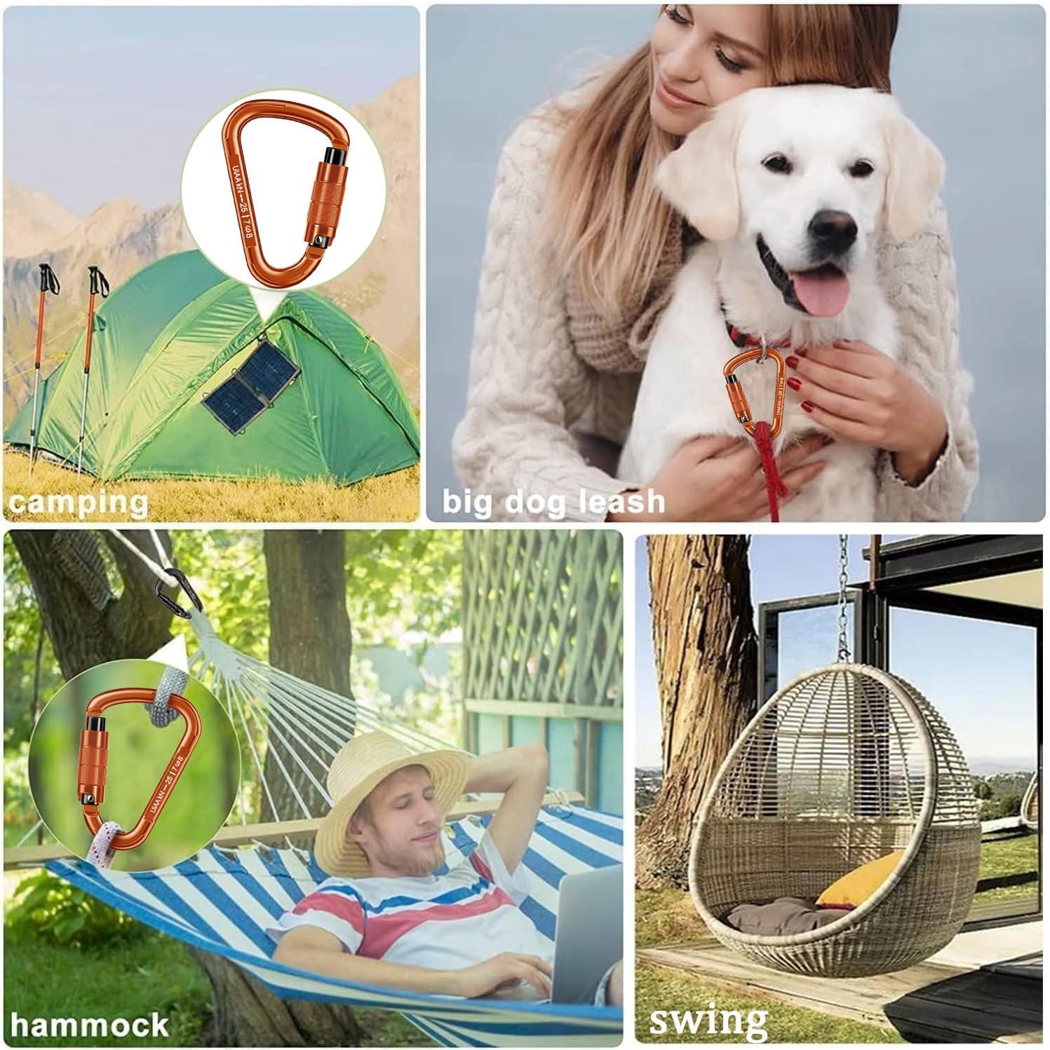 Auto Locking Carabiner Heavy Duty Carabiner 25kN UIAA Certified Climbing Carabiner Climbing Equipment Safety
