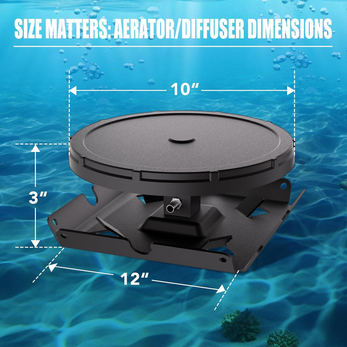 PAS20AD Pond & Lake Aeration Replacement Kit – Coated Steel Chassis with Membrane Diffuser for Pond Aerator Systems