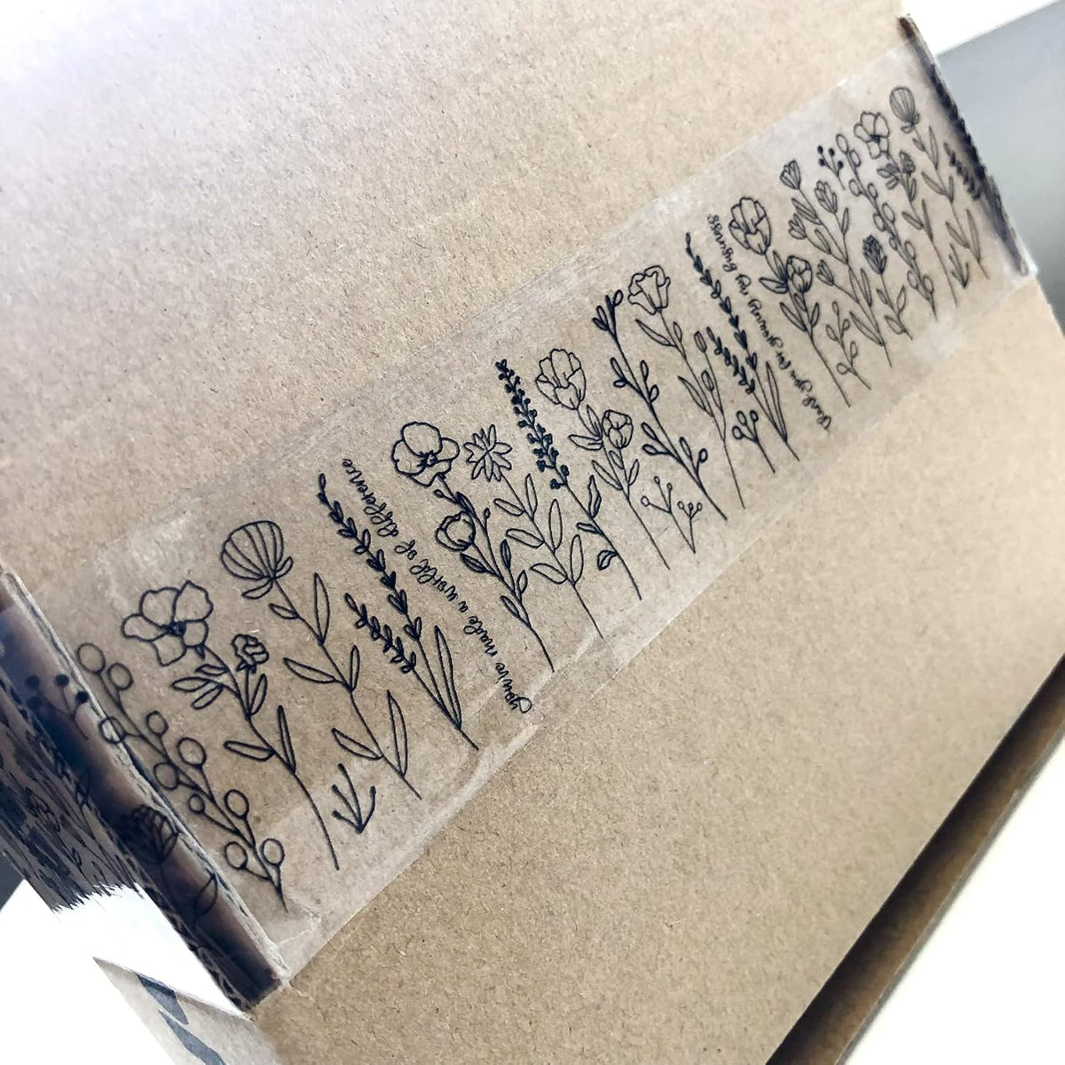 Mailed It Eco-Friendly Packing Tape - Pretty Floral Packaging Tape for Shipping - 2" x 55 Yds (165 Ft) (1)
