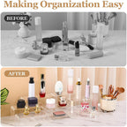 Acrylic Display Risers 8 Pcs 2 Set (7”L~8”L~9”L), Clear Rectangular Display Shelf for Dessert Table & Cupcake