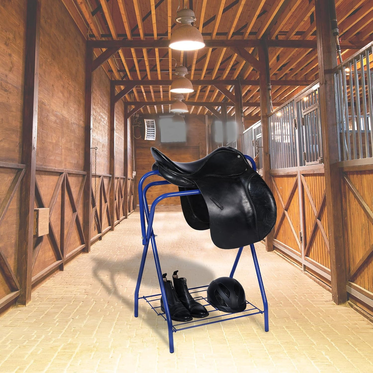Saddle Stand, Freestanding Full-Size Horse Saddle Rack